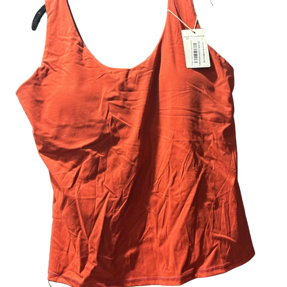 No brand Tops - Fitted Orange Tank Top with Wide Straps​
